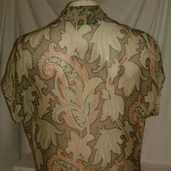 Mary Ann Restivo Low Cut V Neck Top Size 8 - Picture 4 of 8